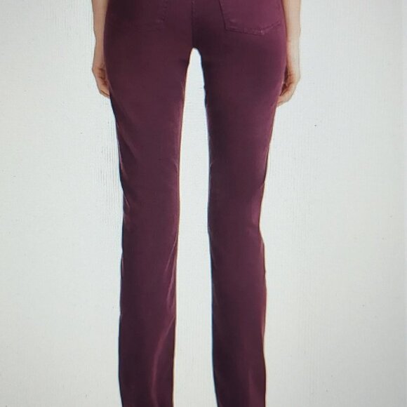 Sateen Slim Straight Leg Jeans JEN7 by 7 For All Mankind Plum Sz 6 NWOT - Picture 2 of 10